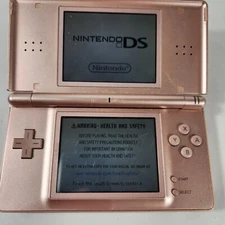 Retro Nintendo DS Lite 2006 Rose/Pink 8 Games, Charger  TESTED