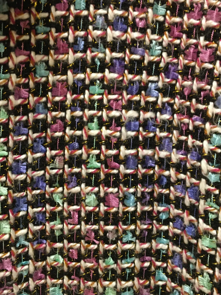 Chaqueta Blazer Erin London Colorido Arco Iris Metálico Boucle Tweed Talla XL Pequeña Foto 4 de 4