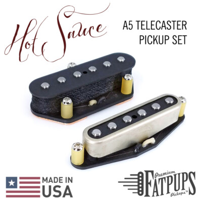 Custom Tele Pickup Set - Scatter Wound Alnico 5 for Telecaster Style Guitar  