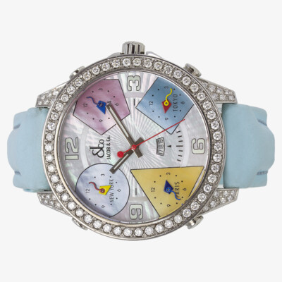 Jacob & Co. Five Time Zone Quartz Factory Diamond Set Jacob & Co. Five Time Zone Quartz Factory Diamond Set
