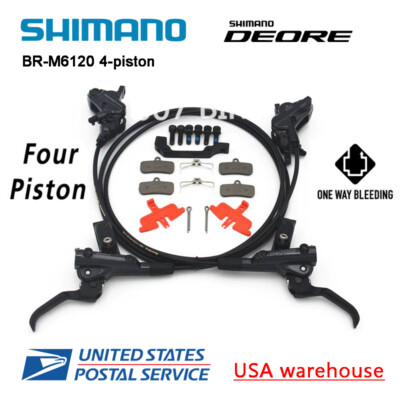 #ad SHIMANO Deore BR M6120 BL M6100 Bike 4 Piston MTB Hydraulic Disc Brake Set OE $169.88
