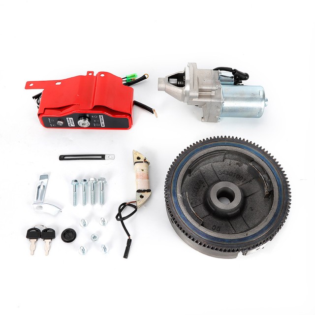 ELECTRIC START KIT FLYWHEEL STARTER MOTOR INGNITION FIt HONDA GX390