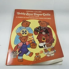 Vintage TEDDY BEAR PAPER DOLLS -  by Crystal Collins © 1983