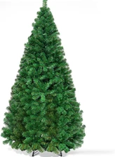 Goplus 6FT Artificial Christmas Tree Xmas Pine Tree with Solid Metal Legs Perfec