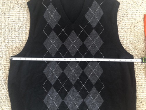 CLUB ROOM Estate Cashmere Men's Pullover Argyle Vest Sz XL - Picture 3 of 8