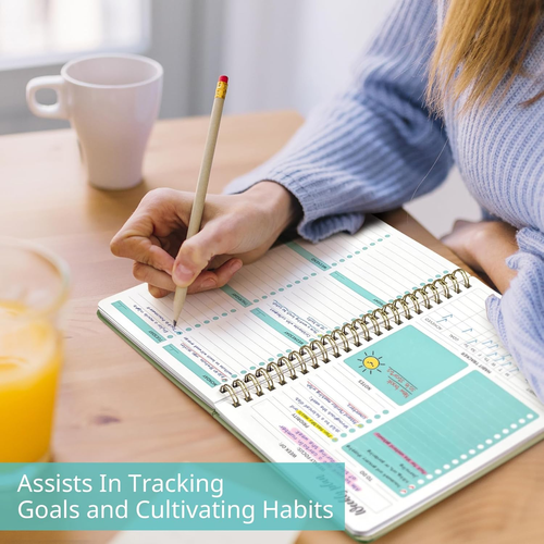 Undated Weekly Planner, Weekly to Do List Notebook with Goal & Habit Tracker Org - Picture 4 of 12