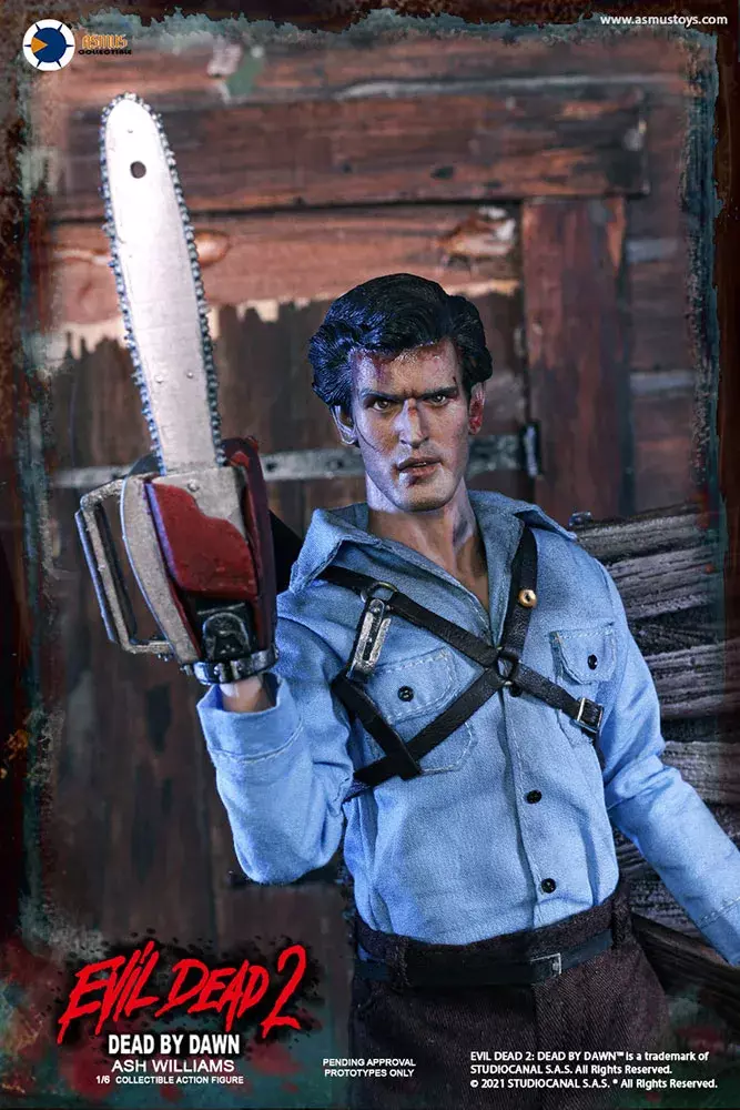 EVIL DEAD II~ASH WILLIAMS / BRUCE CAMPBELL~SIXTH SCALE FIGURE~ASMUS  TOYS~MIB