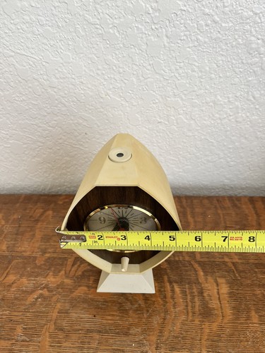 Brown & Bigelow Mid Century Modern Art Deco Desk Alarm Clock with Light Vintage - Picture 7 of 9