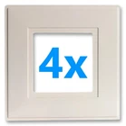 4 x SINGLE LIGHT SWITCH SOCKET WHITE FINGER PLATES SURROUND WALL PROTECTOR COVER
