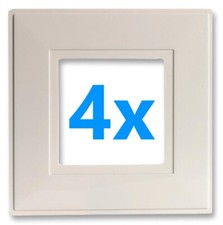 4 x SINGLE LIGHT SWITCH SOCKET WHITE FINGER PLATES SURROUND WALL PROTECTOR COVER