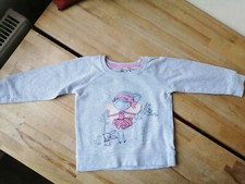 Pull sweat lapin fée rose bébé fille 18-24 mois 95% coton très bon état
