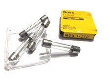 LOT OF 4 EACH MDX-1-1/2 MDX-1-1/2 BUSS BUSSMANN FUSES 250V