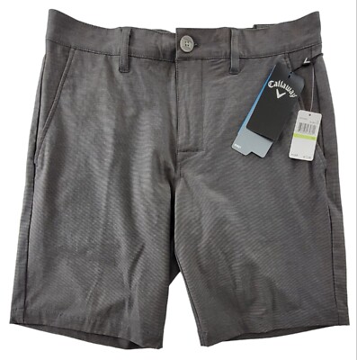 Callaway Stretch Golf Shorts Opti-Dri Mens Size 30 Dark Grey Heather NWT  $72