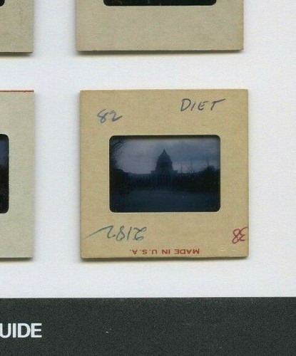 National Diet Building - 1950s Tokyo Japan - Vintage Red Border 35mm Slide - Picture 2 of 3