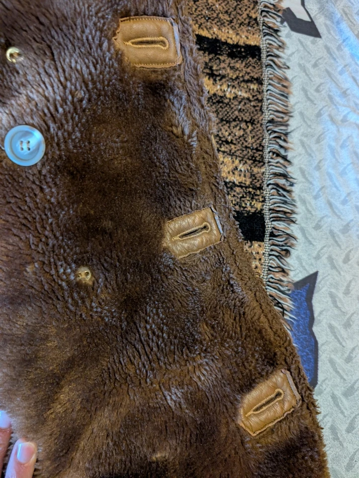 Chaqueta Mcgregor Hombre 42 Marrón Forrada Piel Años 70 Botón Vintage Foto 4 de 4