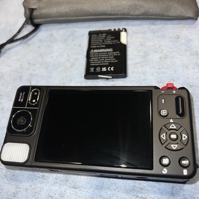 Digital Camera Compact CV21 Series 64MP 4K Flip Screen Rotating Cam Black USB