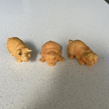 Three Cute Little Vintage Pigs