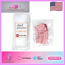 Leak-Proof BPA-Free Vacuum Sealer Bags - 30 XL 12x20 Bags for Fresh Food Storage