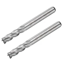 2pcs 4 Flute 1/4" x 1/4" Cutting Slotting End Mill Router Bit