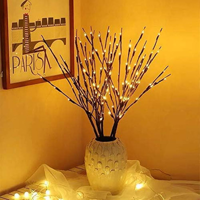 Lighted Twig Branches 3Pk 60 LED Pathway Lights Indoor/Outdoor Warm White Bulbs