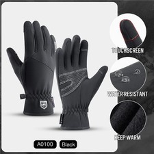 Men Winter Thermal Windproof Touch Screen Warm Ski Snow Gloves for Cold Weather