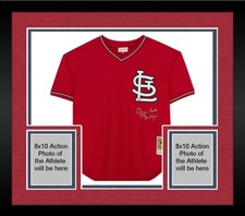 FRMD Ozzie Smith Cardinals Signed Mitchell&Nes Practice Jersey Ins Silver Front