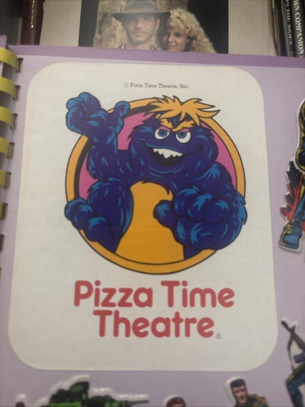 Vintage  Rare 1977 Mr. Munch Sticker Pizza Time Theatre Chuck E Cheese Rare