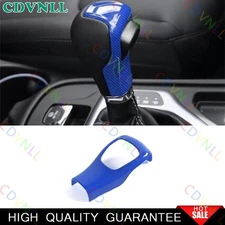 For Jeep Compass 2017-24 Blue Carbon Fiber Central Console Gear Shift Knob Head