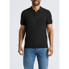 True Classic Dressy Polo Black Short Sleeve Performance Shirt XL NWT