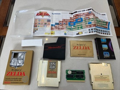 The Legend of Zelda NES CIB Complete w Manual Map Authentic Tested Gold Cart