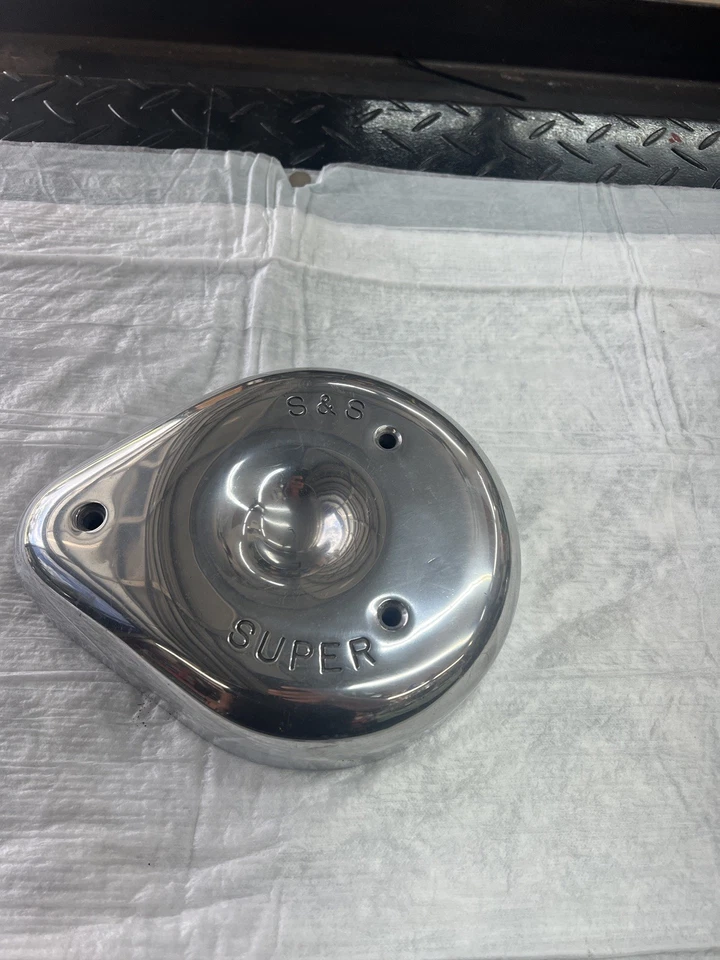 VINTAGE S&S air cleaner covers - Image 3 of 4