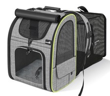 Pecute Cat Backpack Carrier Expandable, Pet Backpack with Curtain for Cats Do...