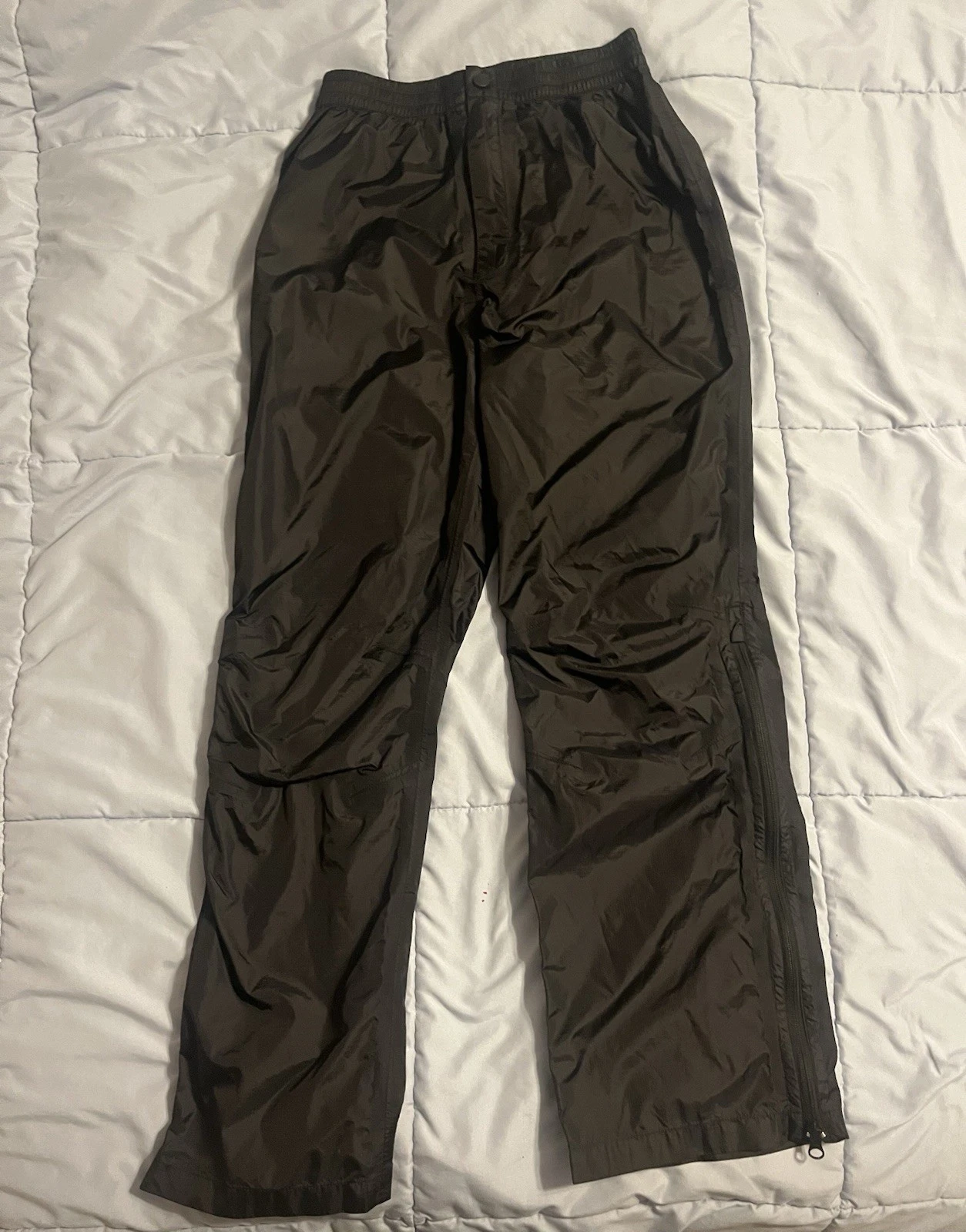 Cabelas Nylon Rain Pants With Ankle Zippers Outdoor Small