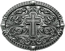 Religious Cross Belt Buckles for Men Cowboy Belt Buckle Cowgirl Faith Be