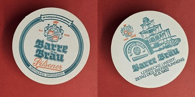 Barre Bräu Bierbrunnen Brauerei Bierdeckel Bier