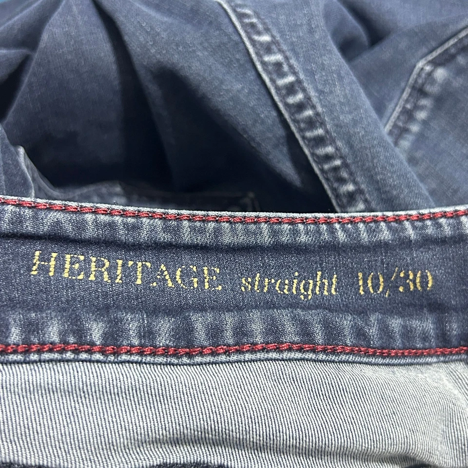 Talbots 牛仔裤女式 10 Heritage 直筒深蓝色牛仔布 30 内缝经典版型 — 第 2/4 张图片