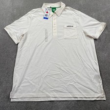 Adidas Originals Mens S Pocket Polo Shirt Chalk White JH3852 Size 2XL NWT
