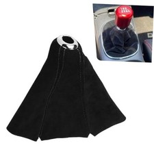 Car Shift Boot Cover, Suede Leather Auto Gear Shift Knob Boot Dust Cover,