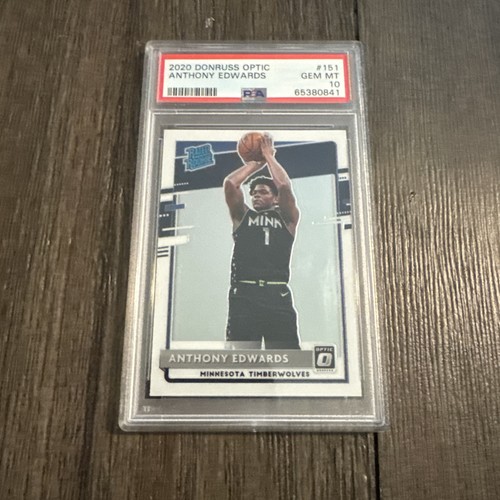 2020 PANINI DONRUSS OPTIC #151 ANTHONY EDWARDS ROOKIE RC PSA 10