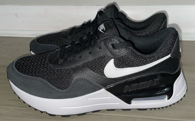 Nike Air Max System Men's Size 8.5 Running Sneakers Black White DM9537 001 MINT