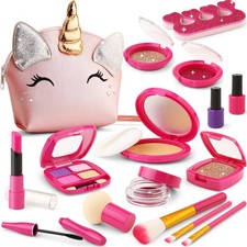 Pretend Makeup Kit for Toddlers Girls, Play Makeup Set for 3-5, Unicorn Purse...