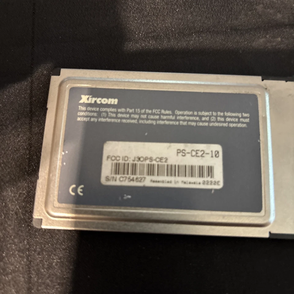 Vintage Xircom PCMCIA CreditCard Ethernet IIps  PS-CE2 (NO Dongle) 10/100 - Image 3 of 3
