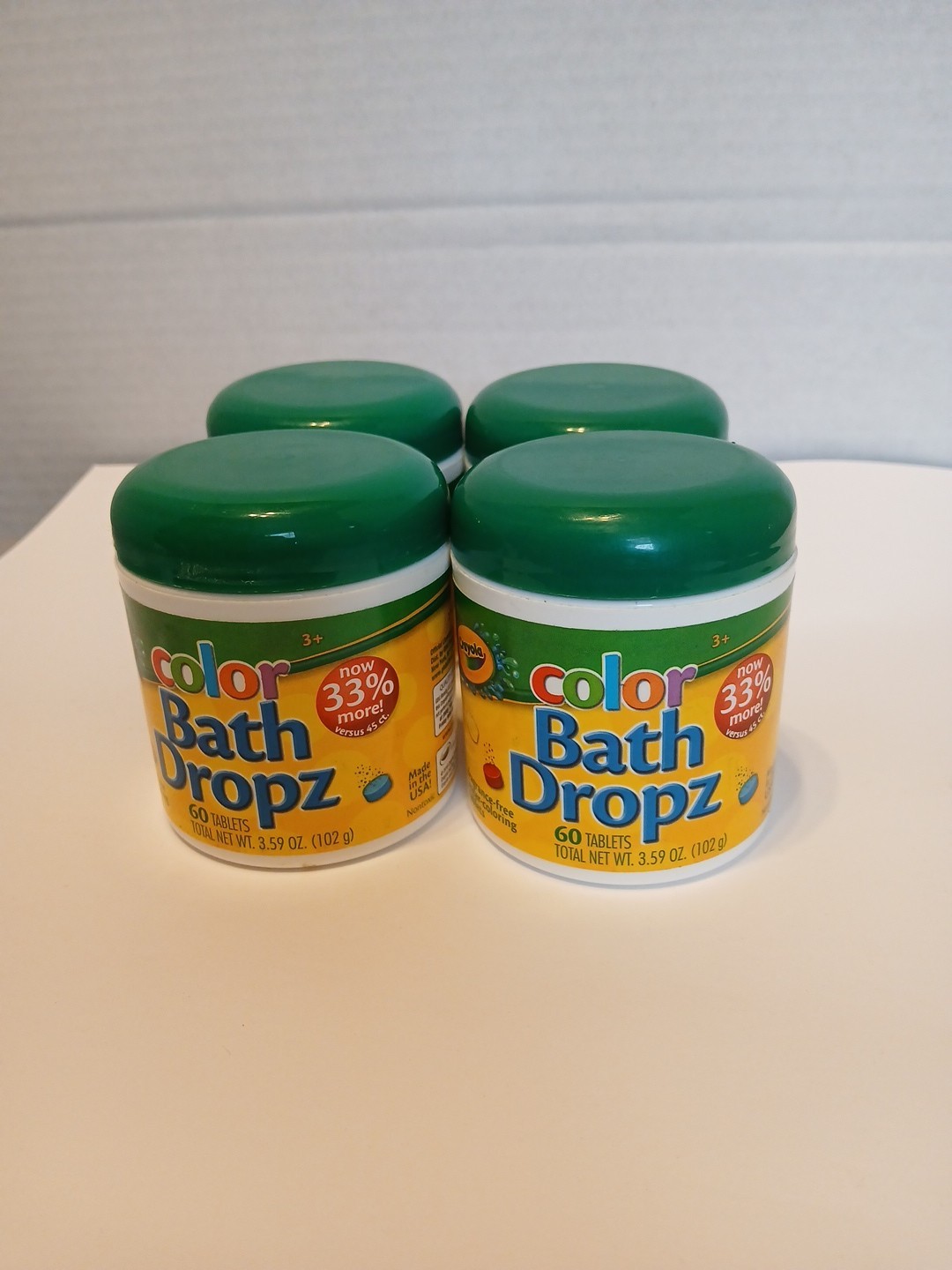 LOT OF 4 NEW SEALED CRAYOLA BATH DROPZ 60 COUNT EACH DROPS C