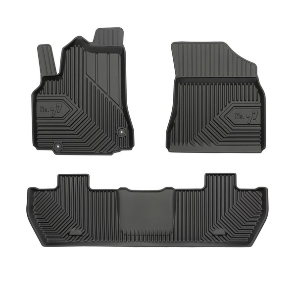 FußMatten Gummimatten No.77 FüR Peugeot Partner Ii 2008-2018 Tpe Schwarz 3 Tlg-image