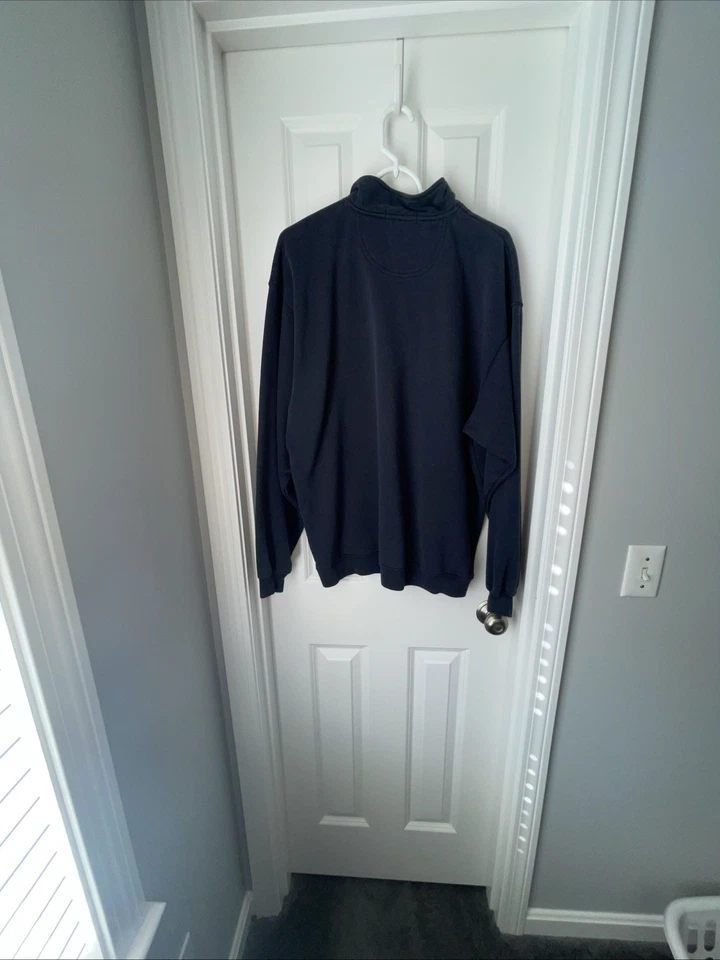 Pulôver masculino esportivo Tek quarto de zíper XL azul marinho manga longa - Imagem 2 de 3