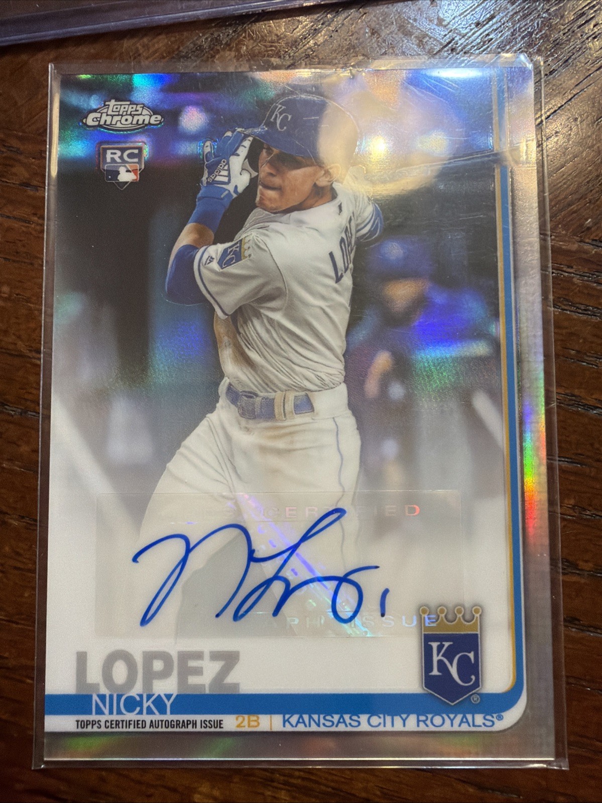2019 Topps Chrome Update Nicky Lopez RC CUA-NL Refractor Auto ROYALS Rookie