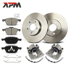 2x Bremssattel 6x Scheibenbremsensatz 2x Bremsschlauch Vorne für Ford C-Max