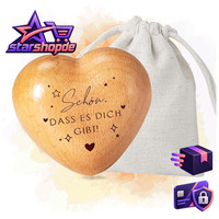 Holz Herz GlüCksbringer Handschmeichler Mit Gravur Mutmacher Geschenk Deko