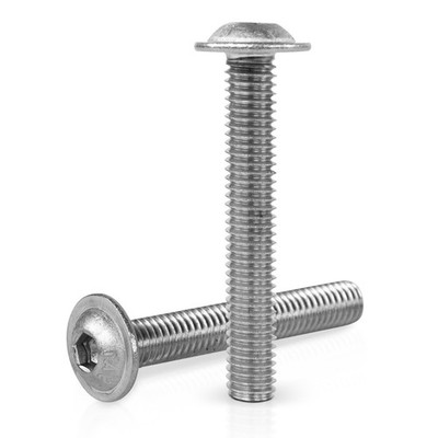 Linsenkopfschrauben mit Flansch V2A Edelstahl M3 M4 M5 M6 M8 M10 DIN -ISO 7380-2