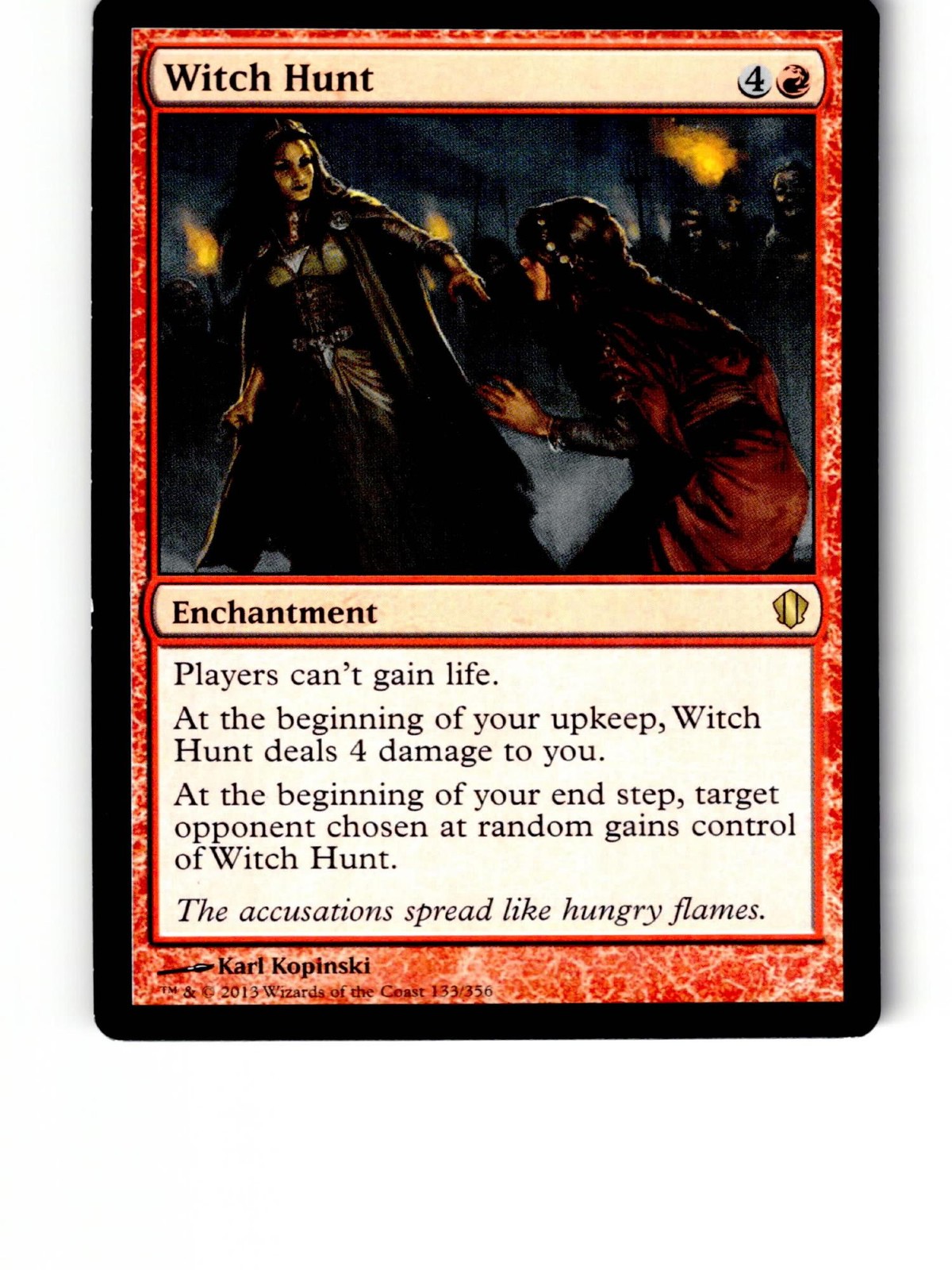 Witch Hunt 133 Rare Commander 2013 Magic: The Gathering Lightly Played